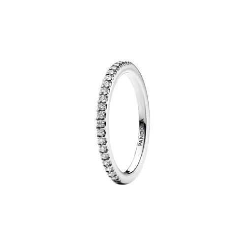 Pandora 925 Sterling Silver Synthetic Cubic Zirconia Rings Women's Silver