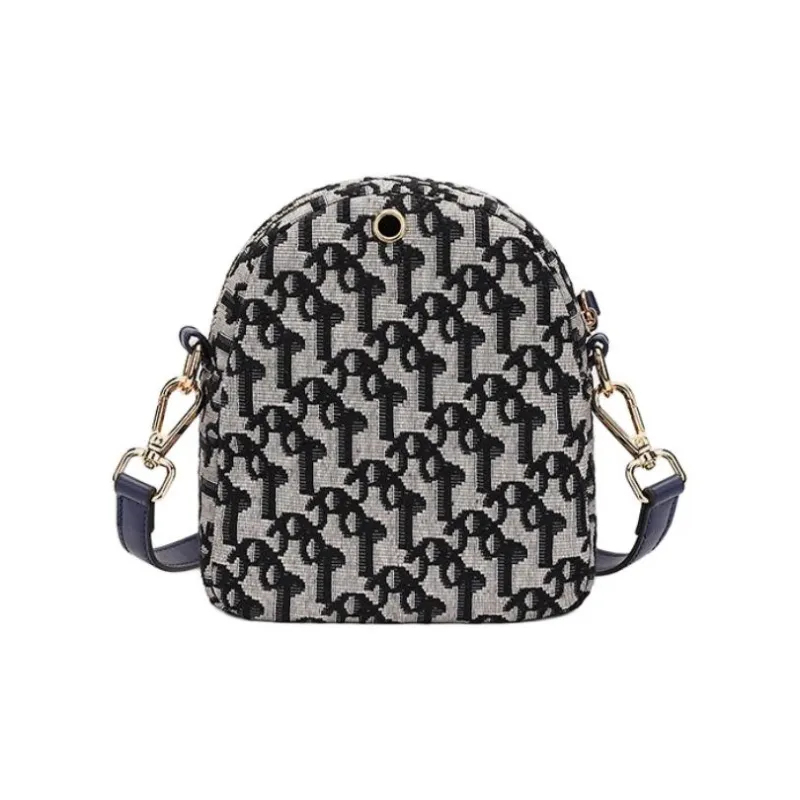 CORALDAISY Fabric Crossbody Bag, Shoulder Bag Women's Black/Royal Blue-6