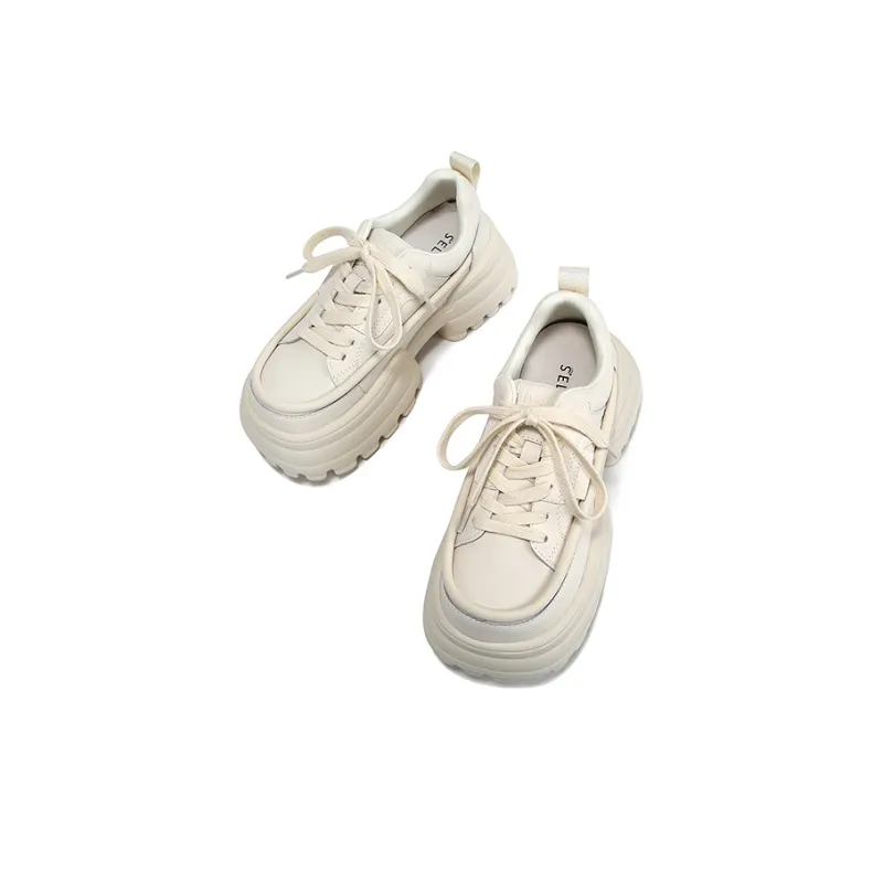 SELAIYA Anti Slip Wear Resistant Low Top Chunky Sneakers Women's-8