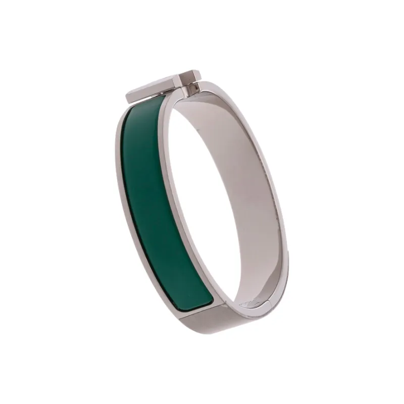 HERMES Clic H Bangles Women's Green-2