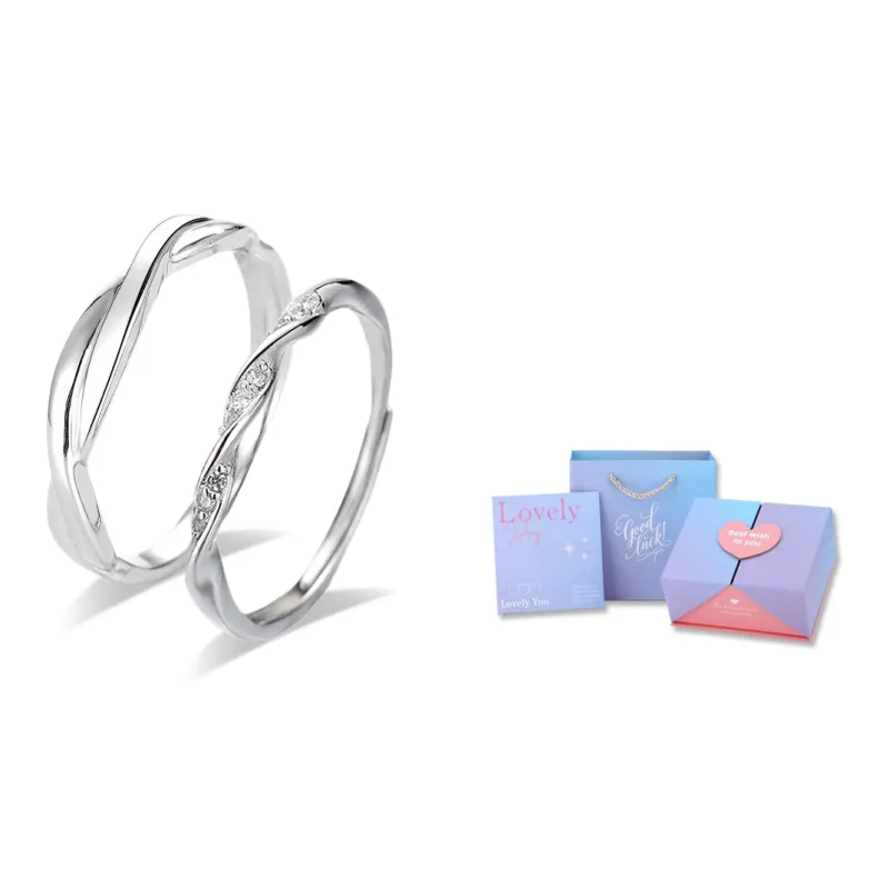 RINGLOVE Zircon Rings Unisex Silver-11