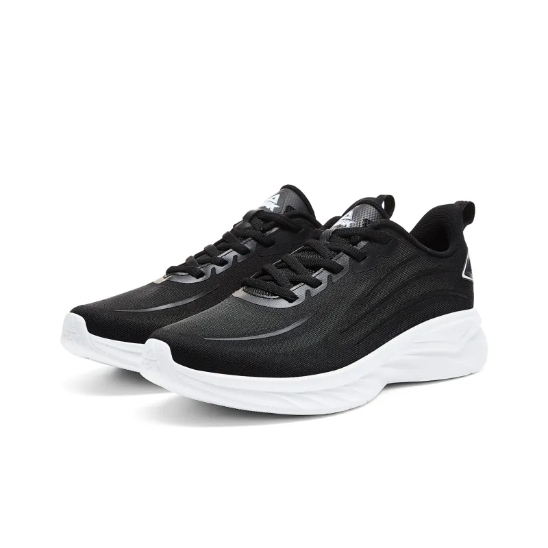 PEAK Cushioning Abrasion Resistant Breathable Slip Resistant Low Top Running Shoes Women's Black Baymax-2
