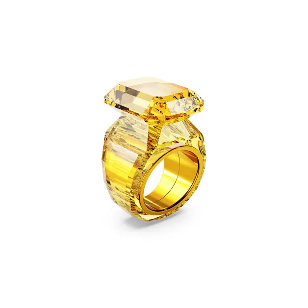 Swarovski Lucent Metal Rings Women's Yellow-3