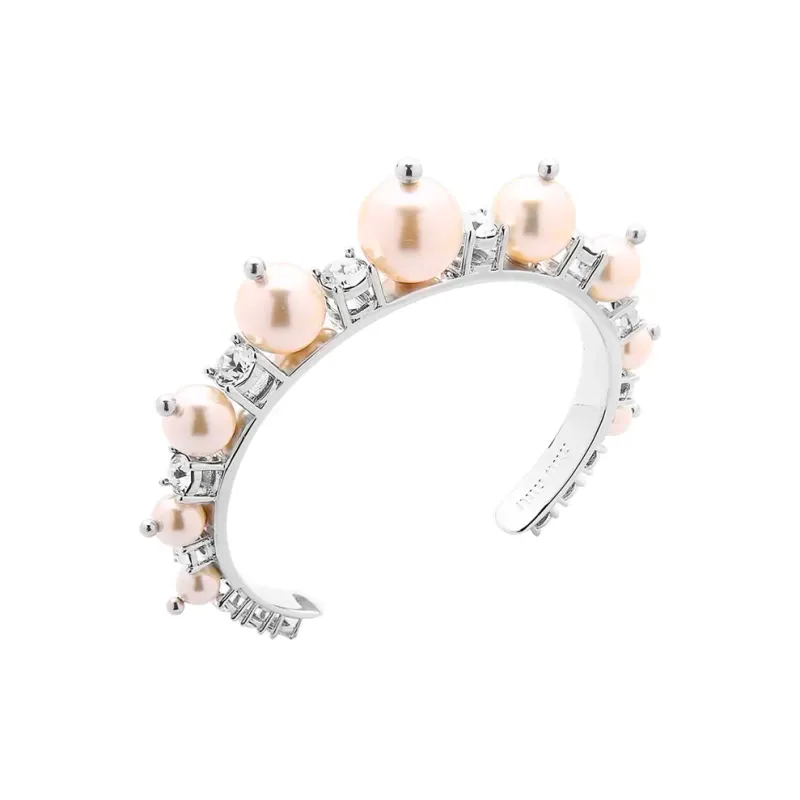 MIU MIU Pearl Bangles Women's Silver-2