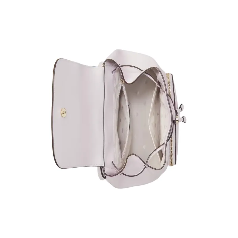 Kate Spade Premium Grained Leather Backpack Medium Size Women's Light Purple-2