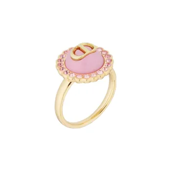 DIOR Metal, Glass, Crystal Rings Women's Pink