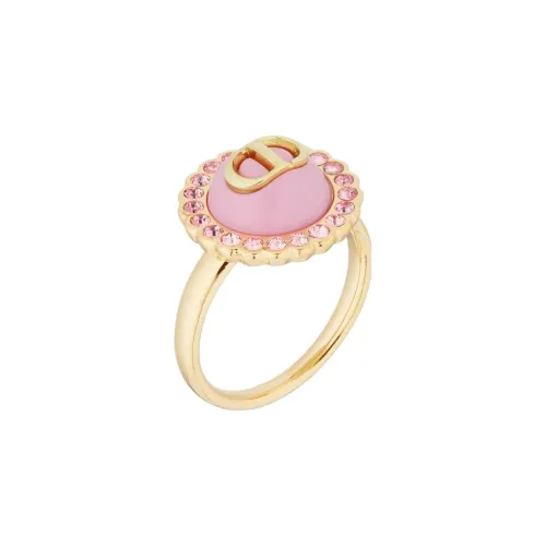 DIOR Metal, Glass, Crystal Rings Women's Pink