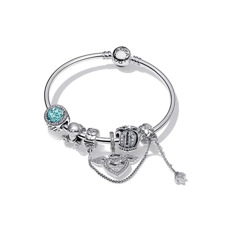 Pandora 925 Sterling Silver Bangles Women's Silver-1