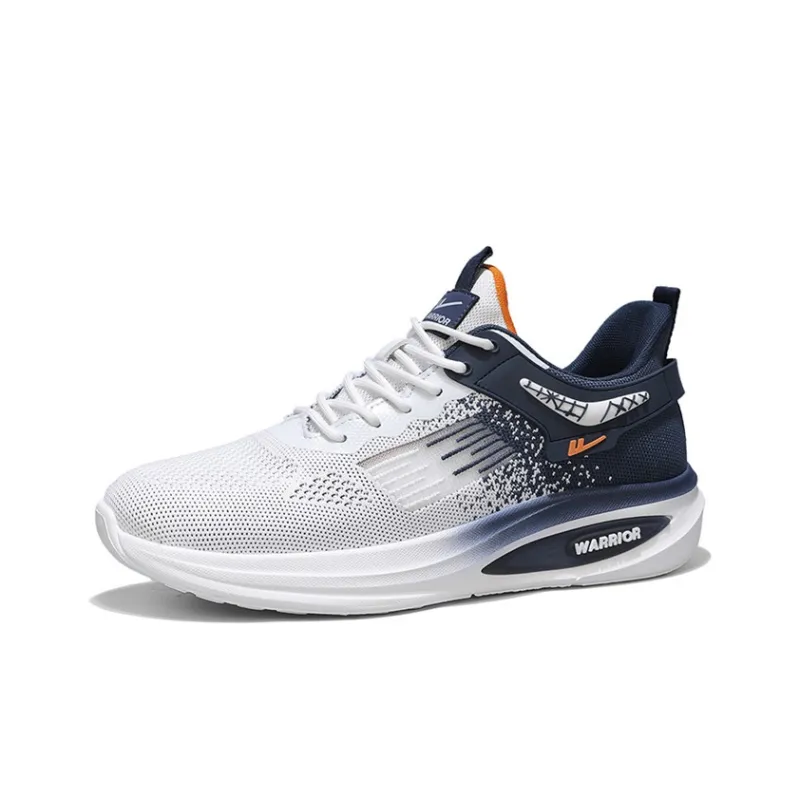 WARRIOR Running Shoes Men Low Top White Light Blue/White Dark Blue/Black-9