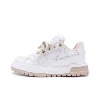 Satchi Height Increasing Wear Resistant Slip Resistant Low Top Skateboard Shoes Men's White 4.5cm