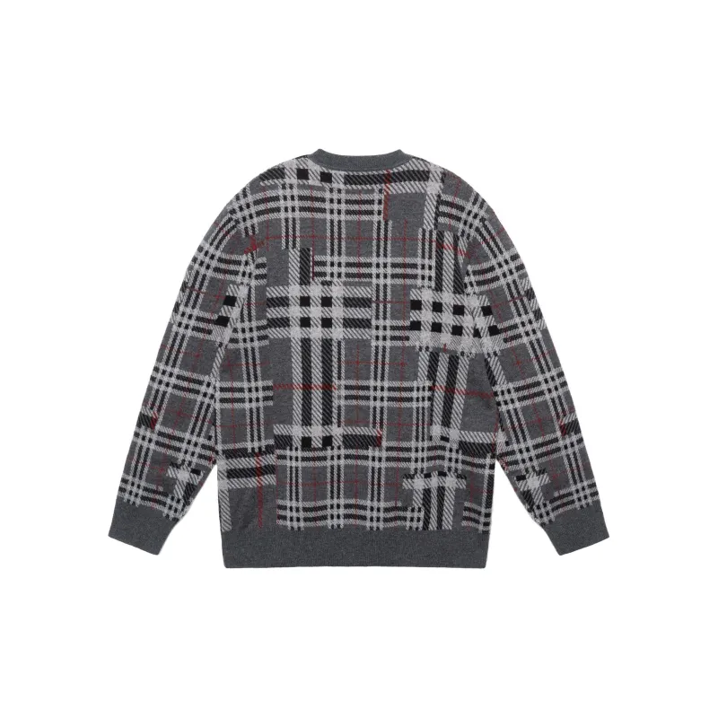 Burberry FW21 Cashmere Sweater Men's Charcoal Heather Gray-1