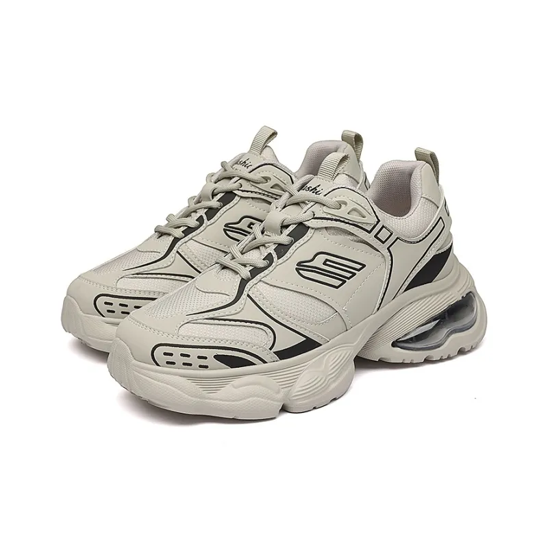 QIAONAI Low-Top Chunky Sneakers Women's-3