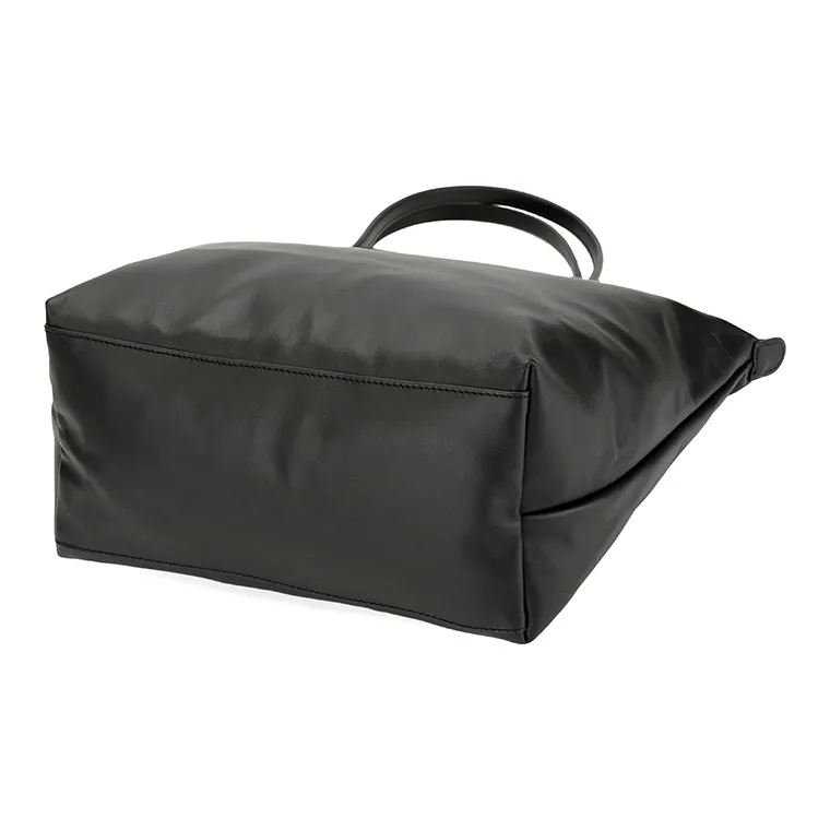 LONGCHAMP Le Pliage Xtra Cow Leather One Shoulder Handbags Medium Size Women's Black-4