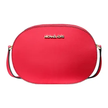 MICHAEL KORS Jet Set Travel Saffiano Leather Shoulder Bag Crossbody Bag Medium Size Women's Red