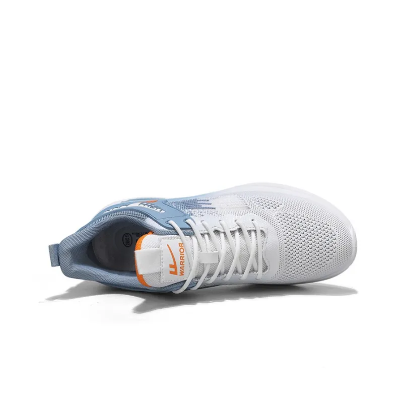 WARRIOR Running Shoes Men Low Top White Light Blue/White Dark Blue/Black-3
