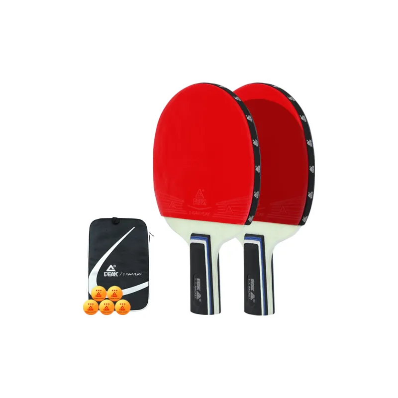 PEAK Ping Pong Paddles Unisex Double Sided Inverted Rubber Solid Wood Base Black Red Double Beat-1
