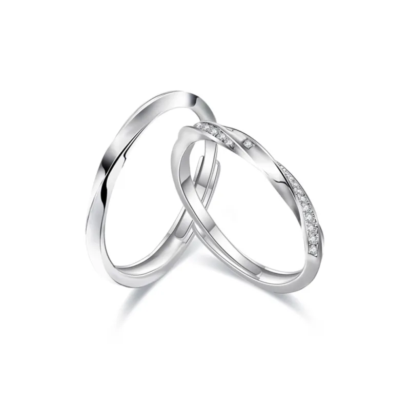 RINGLOVE Zircon Rings Unisex Silver-18