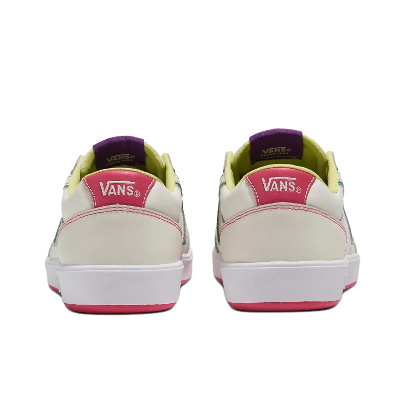Vans Lowland Comfycush Anti Slip Wear Resistant Low Top Skateboard Shoes Unisex White Green Red-3