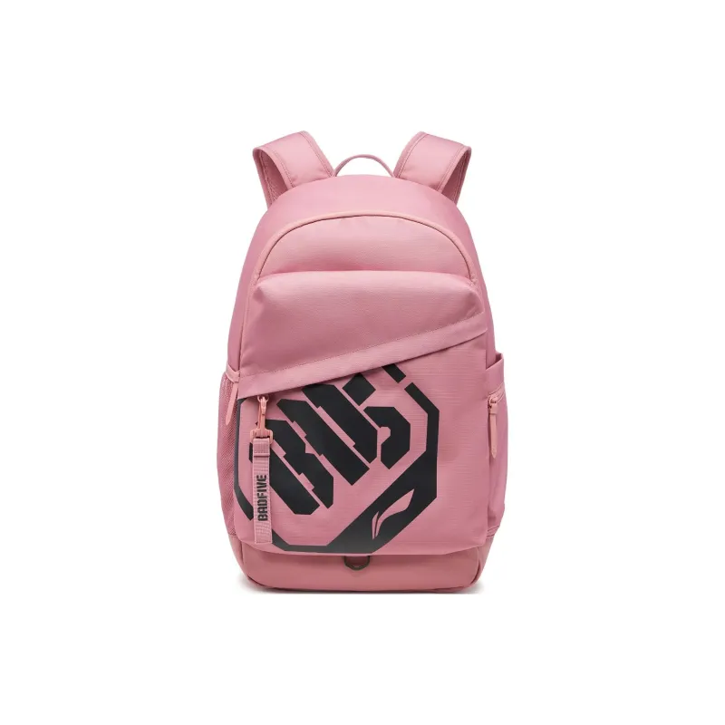 LiNing Badfive Polyester Sports Backpack Unisex Apricot Pink-0