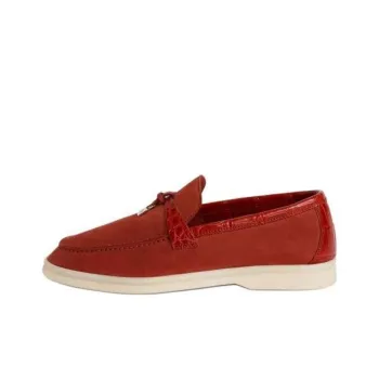 Loro Piana Loafers Women's Red