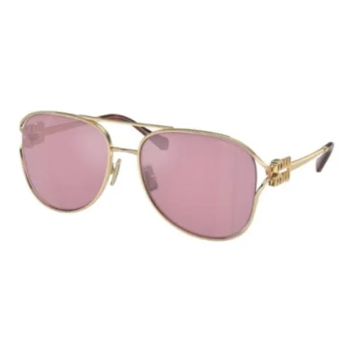 miu ballerina miu ballerina Metal Aviator Sunglasses Women's Gold