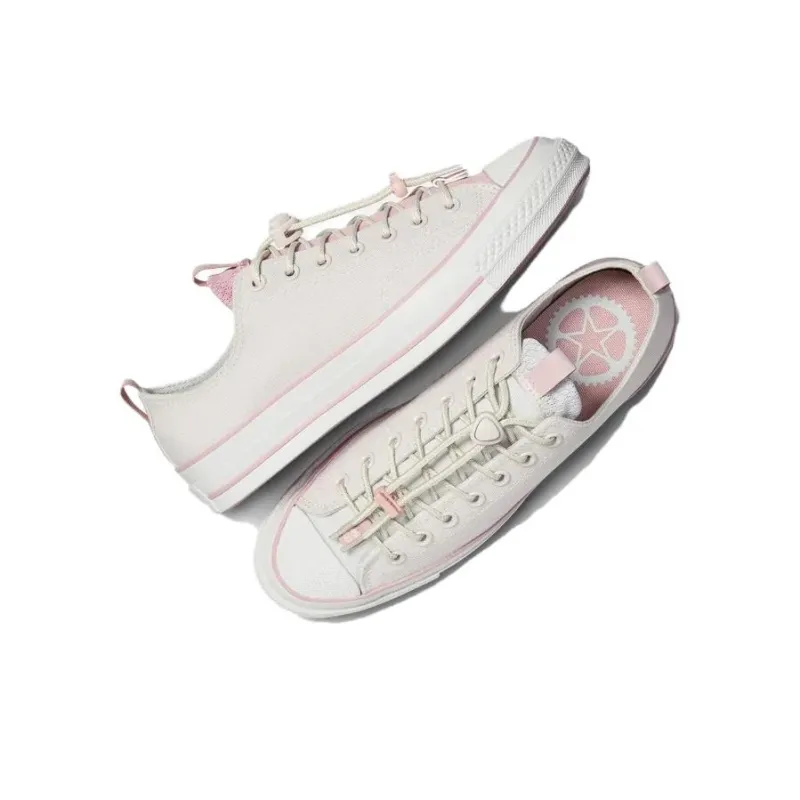 Converse Chuck 70 Anti Slip Wear Resistant Low Top Canvas Shoes Unisex White Pink-3