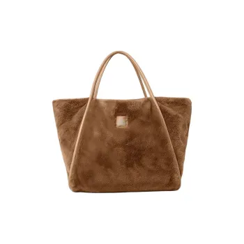Alo Yoga Faux Fur Handbag Unisex Brown