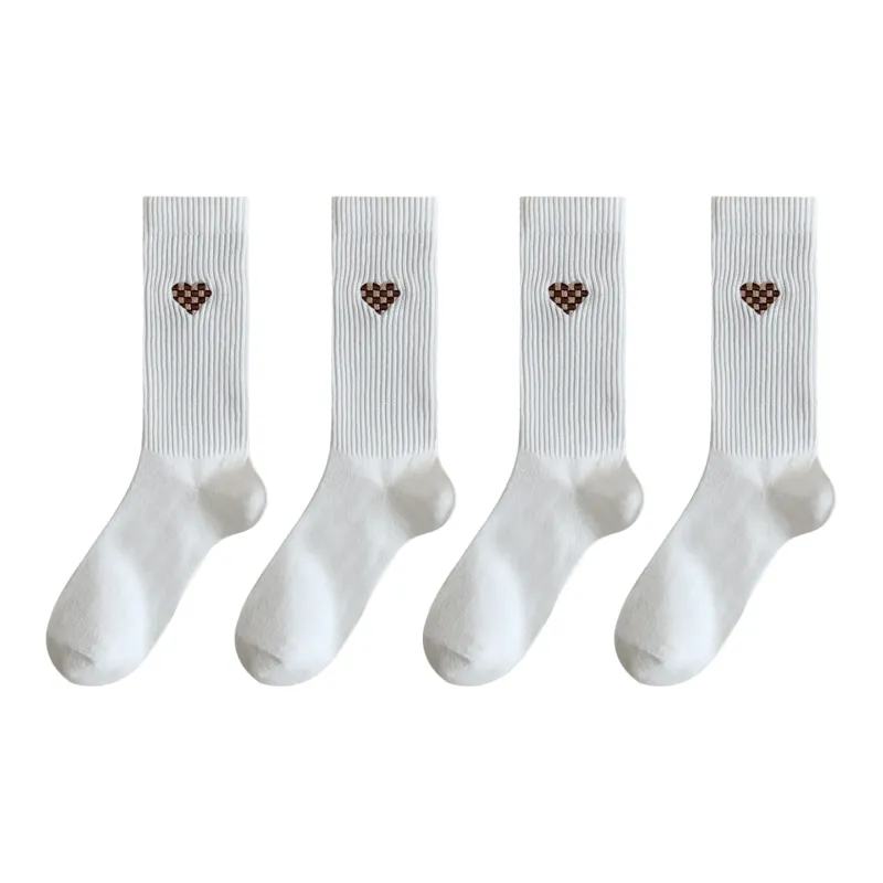 XXLLG Spring And Fall Mid Calf Socks Women's 4 Pack-6