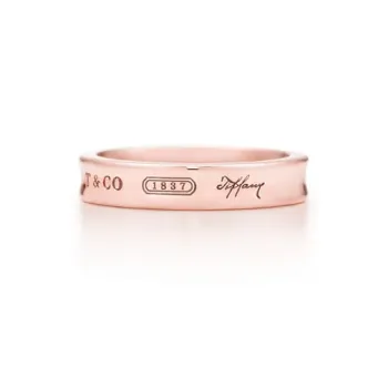 TIFFANY & CO. Metal Rings Unisex Rose Gold