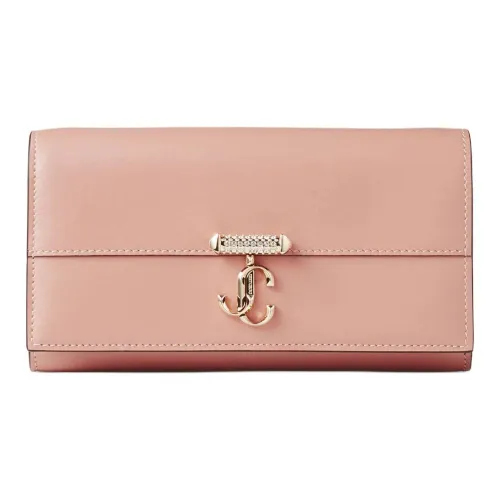 Jimmy Choo Avenue Leather Wallet Women's Blush Pink Red