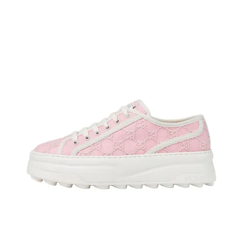 GUCCI Tennis 1977 Skateboard Shoes Women's Low-Top Pink