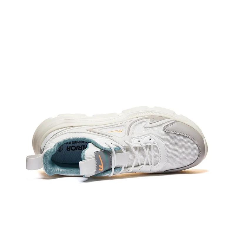 WARRIOR Running Shoes Men Low Top Beige Light Gray-3