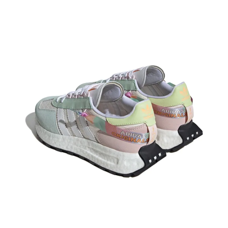 Adidas Originals Retropy E5 Cushioned Slip Resistant Low Top Casual Shoes Women's Green White Yellow-3