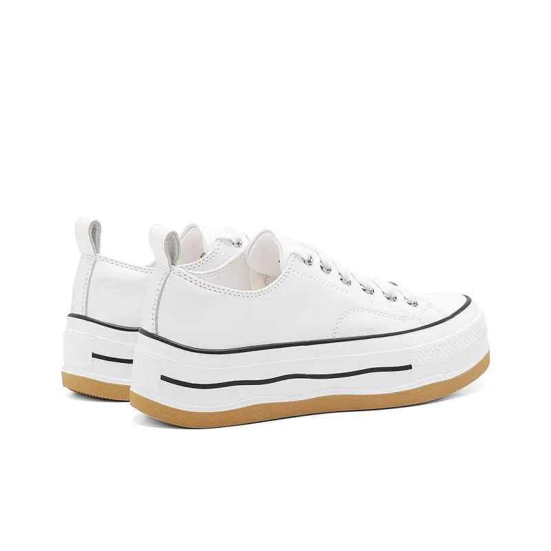 BOSSSUNWEN Height Increasing Low Top Skateboard Shoes Women's-9