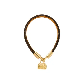 LOUIS VUITTON Calfskin Bangles Women's Brown