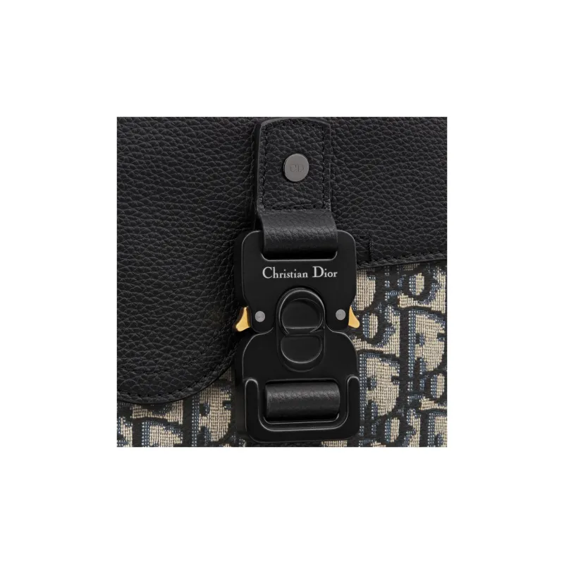 DIOR Grained Calfskin Backpack Men's Beige & Black-4