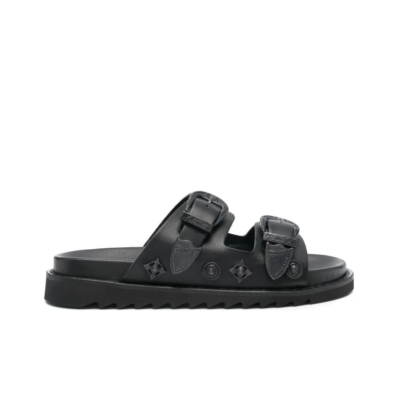 Toga Pulla Stud-embellished Leather Slides-1