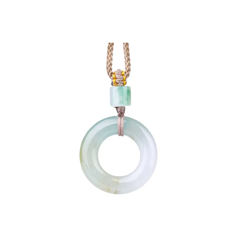Clear Snow Glutinous Jade Jadeite Necklaces Unisex-0
