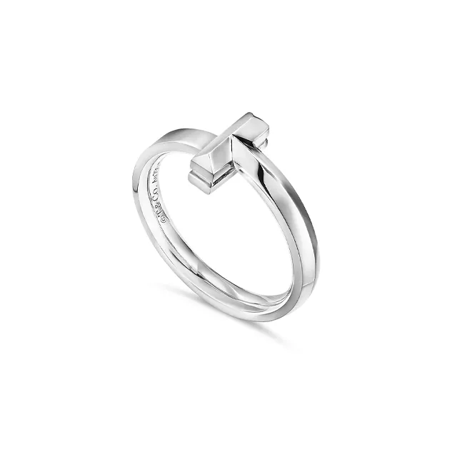 TIFFANY & CO. 18K White Gold Rings Unisex Silver-2