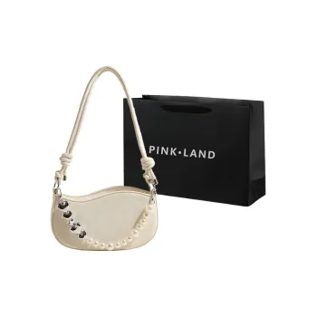 PINK·LAND PU One Shoulder Handbags Women's White/khaki/green/pink