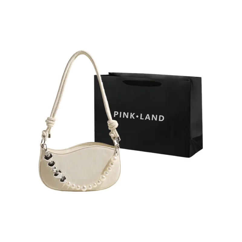 PINK·LAND PU One Shoulder Handbags Women's White/khaki/green/pink-0