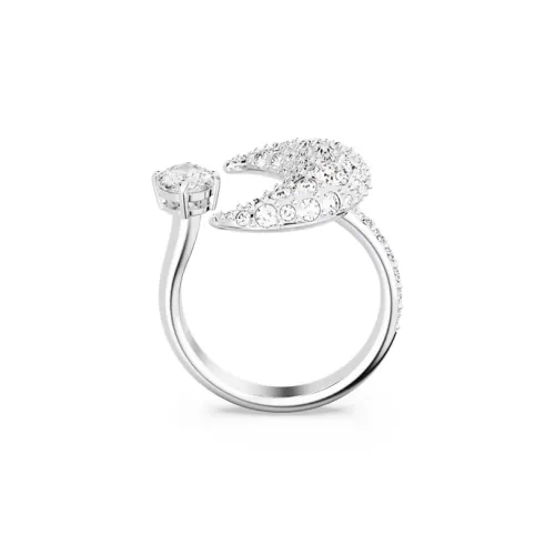 Swarovski Crystal White Gold Plated Cubic Zircon Rings Women's Silver