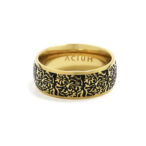 ACIUM 티타늄 스틸 반지 남녀공용