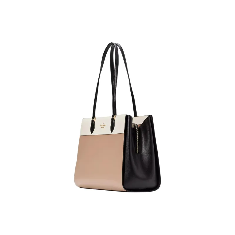 Kate Spade Leather Tote Bag Shopping Bag Handbag Shoulder Bag Women's Hazelnut-1