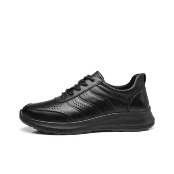 Strongman 3515 Athletic Shoes For Men-Summer Black Cut-Out Commute Running Shoes