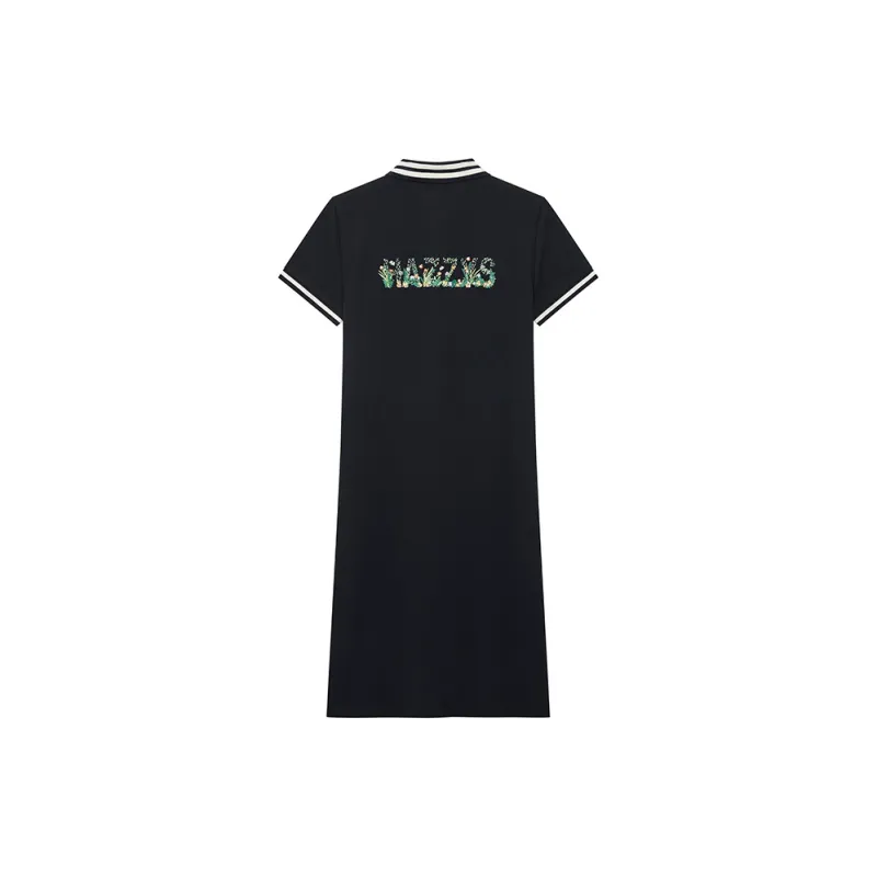 HAZZYS Short Sleeved Dress Women's Navy Blue-1