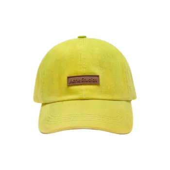 Acne Studios Cotton Baseball Caps Women's Yellow