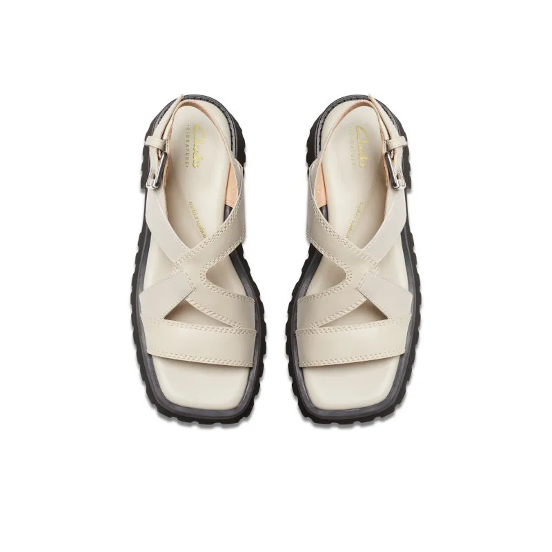 Clarks Beach Sandals Women's White-2