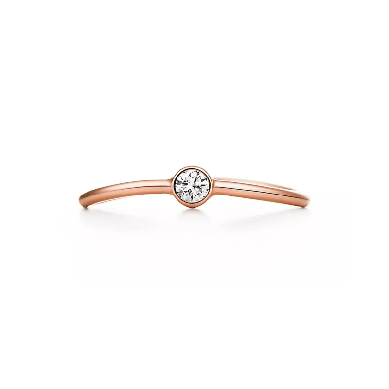 TIFFANY & CO. 18K Rose Gold, Diamond Rings Women's Rose Gold-0