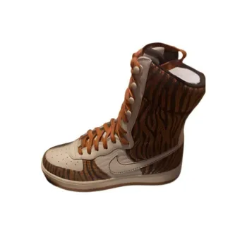 Nike Air Force 1 High 6 Inch Orange Zebra Women's